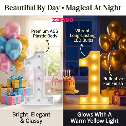 Image of Balloonistics Gold 40-Inch Foil Number 20 Balloon with Matching LED Marquee Light - Combo Set for 20th Birthday, Anniversary, Party Decoration, Photo Booth Backdrop, Cake Table Decor