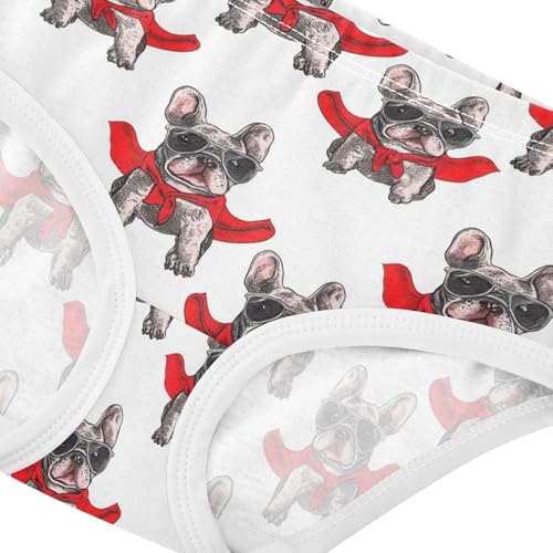 Joisal Flower Toddler Underwear Floral 2t Cotton Cute Panties Girl Cool French Bulldog White Briefs Kids Undies4