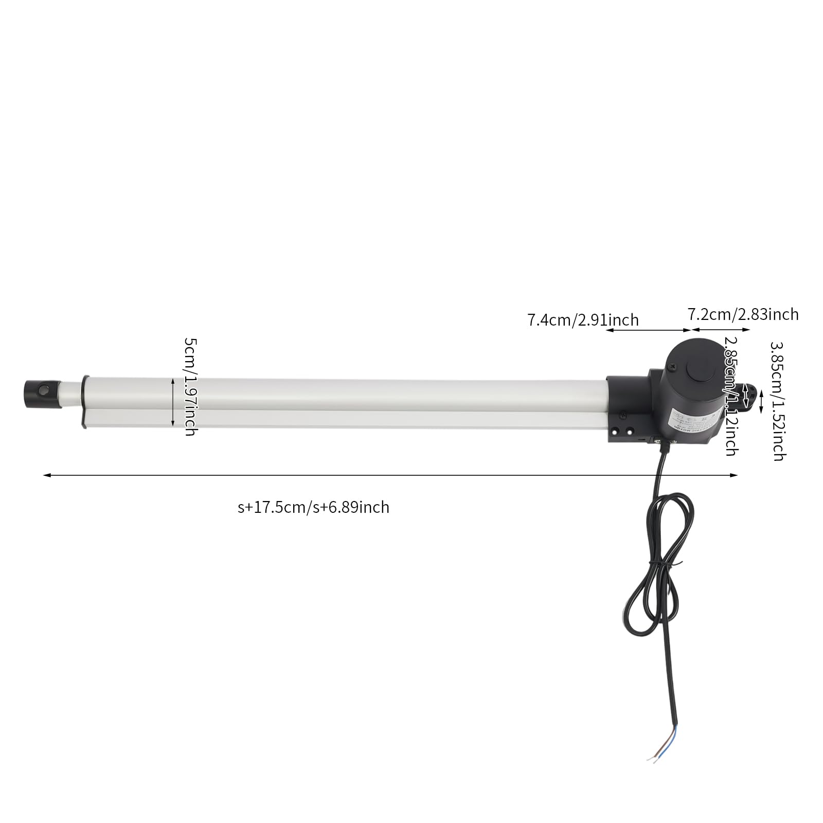 Linearantrieb, 6000N 500mm Hub max, Lineartechnik-Aktuatoren Linear Actuator für TV-Hubtische, Massagebetten, Autos Elektrischen Heckklappen, Elektrische Sofas, Automatische Türöffner