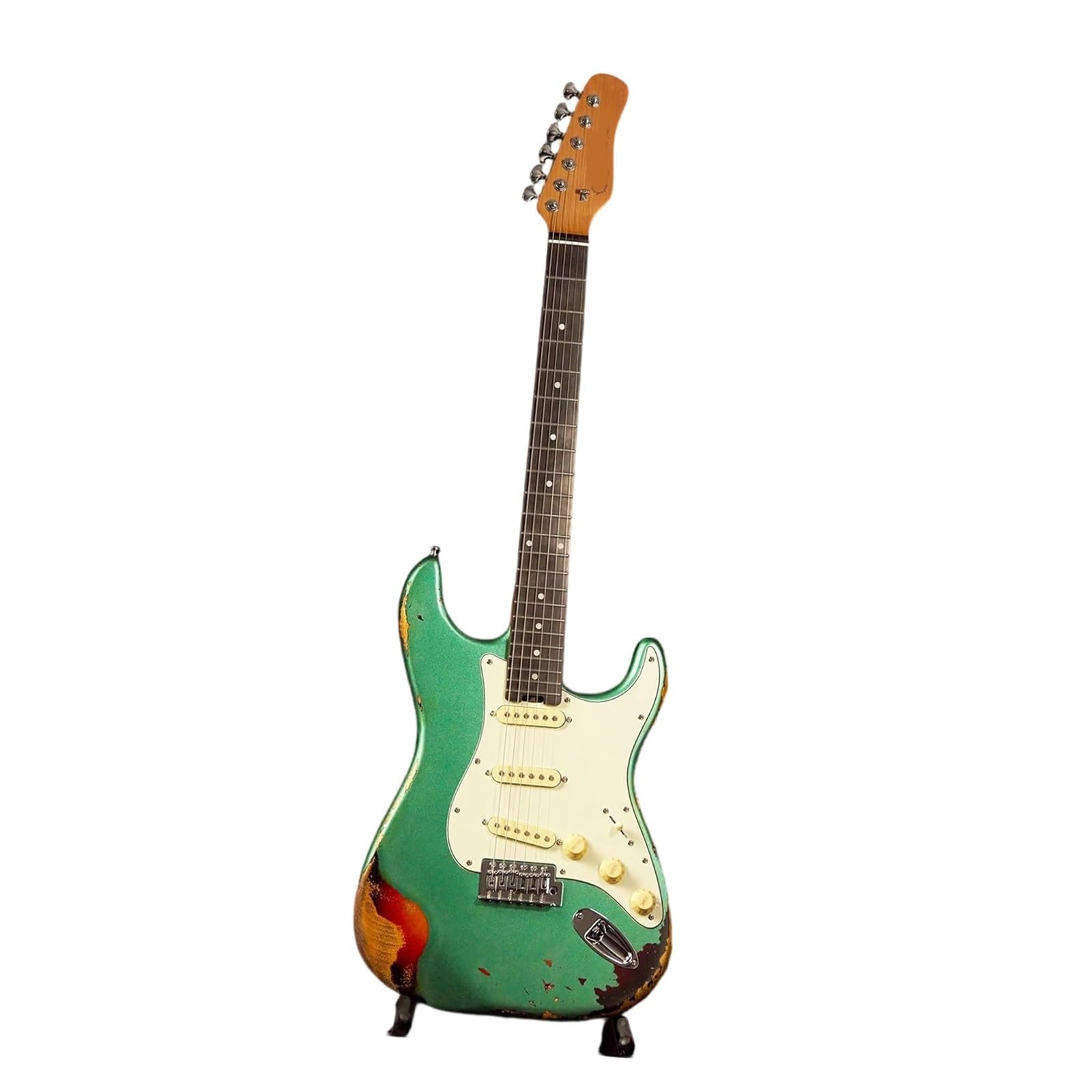 Gitary Elektryczne Pełnowymiarowe Profesjonalna Sześciostrunowa Gitara Elektryczna Vintage Dla Dorosłych Z Podstrunnicą Palisandru