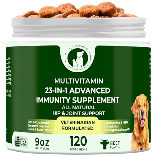 23-in-1 Multivitamin for Dogs – Soft Chews with Glucosamine, Chon...