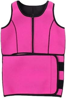 WEITING Faja moldeadora sexy para mujer, color sólido, cinturón adelgazante de neopreno, parte inferior del pecho, camiseta sin mangas moldeadora, color rosa, XXXXL
