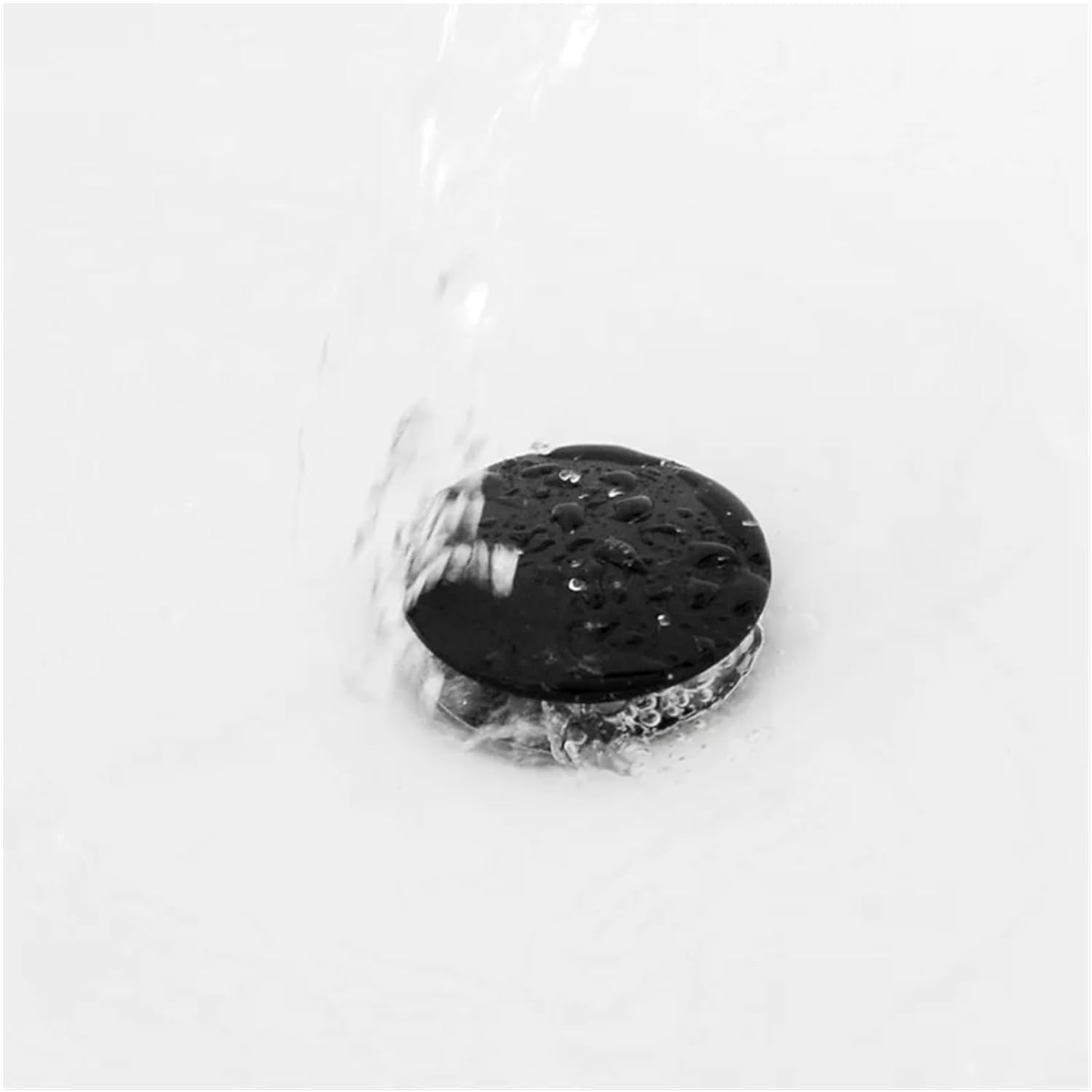sustitución de tapones de fregadero pop up, Tapón de desagüe for lavabo de baño, desagüe emergente, accesorios for grifo de baño, latón, negro mate, cromo, oro rosa y oro cepillado(Grey No Hole)
