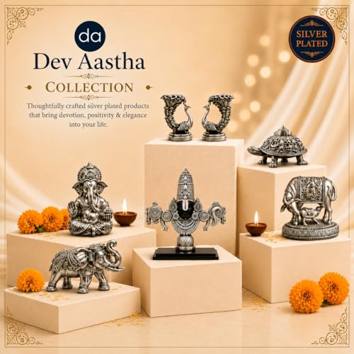 Image of Silver Plated Hanuman Idol for Car Dashboard and Home Decor - 2.75 Inch, Bajrangbali Murti for Home Pooja Room | Ideal Hanuman Gift
