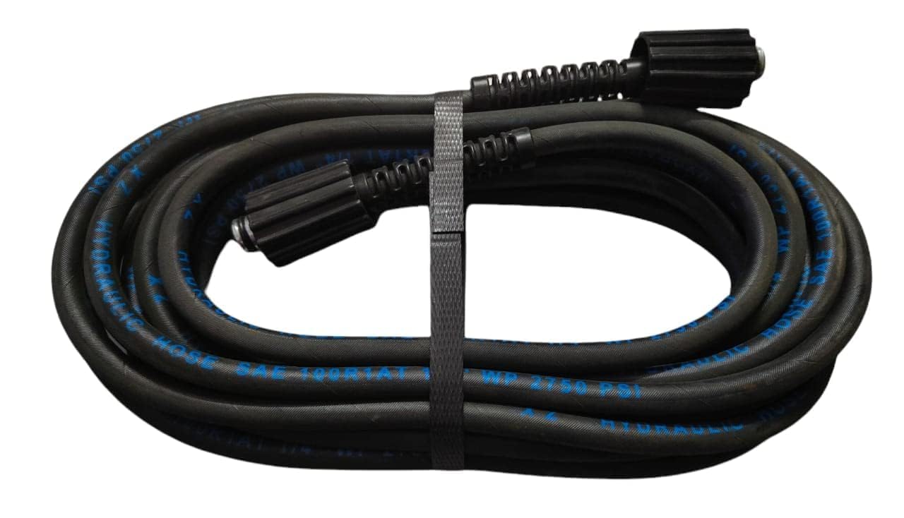 Pressure Washer Hose Pipe 10 Meter Upto 2150 Psi Heavy Duty Black Molded Pipe Compatible with Pressure Pump-image-34