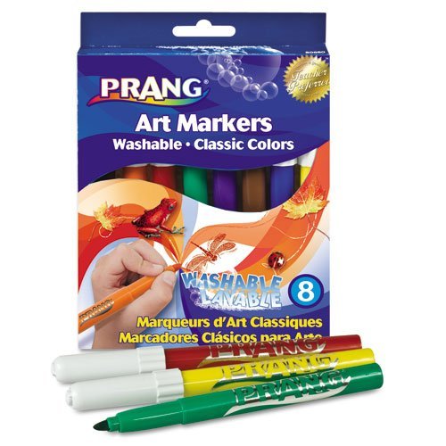Buy Dixon Washable Markers, Eight Assorted Colors, 8/Set Sold as