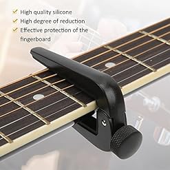 Clip acoustique pour guitare, Pro Capo Anti Drop pour violon pour basse pour ukulélé(le noir) - Les Beatles, Paul McCartney, John Lennon, RIngo Starr, George Harrison Clip acoustique pour guitare, Pro Capo Anti Drop pour violon pour basse pour ukulélé(le noir) – Image 3