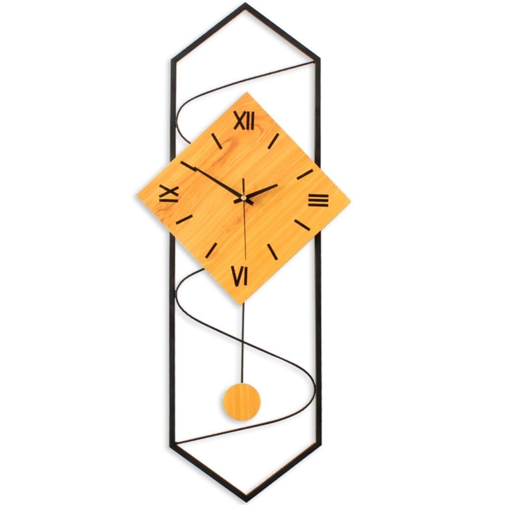 AZHKJKZH Wall Mounted Clock Silent Non Ticking Wall Clock With Pendulum Decorative Arts Decoration For Living Room For Living Room