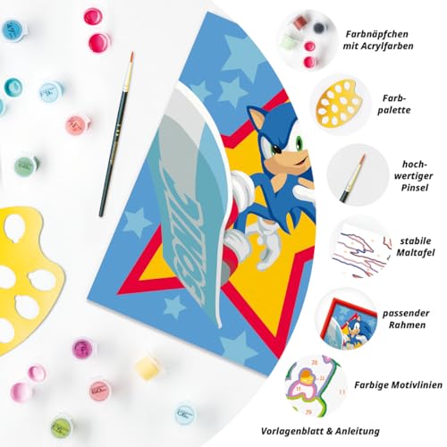 Ravensburger – CreArt Kids 18x24cm – Numéro dArt – Sonic – Kit de peinture par numéros – Dès – 12023230 - vue 9