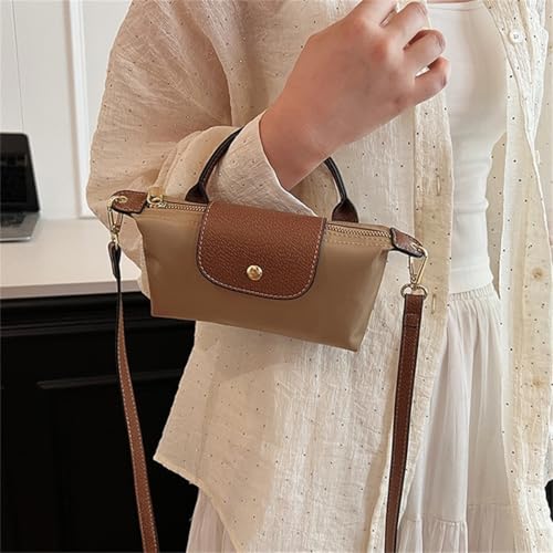 Women's Fashion Colorblock Mini Crossbody Bag,Mini Shoulder Purses with Adjustable Strap,Solid Color Nylon Square Handbags3