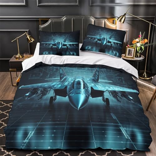 Housse de couette avion 3D microfibre anti-transpiration pour lit double
