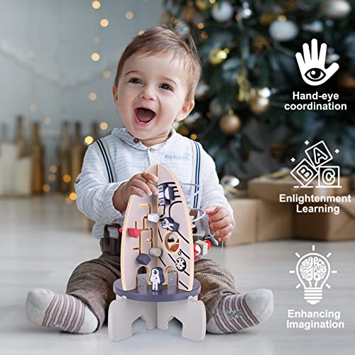 Wdmiya RCKT01 Space Wooden Activity Cube Toys For Baby thumb #4