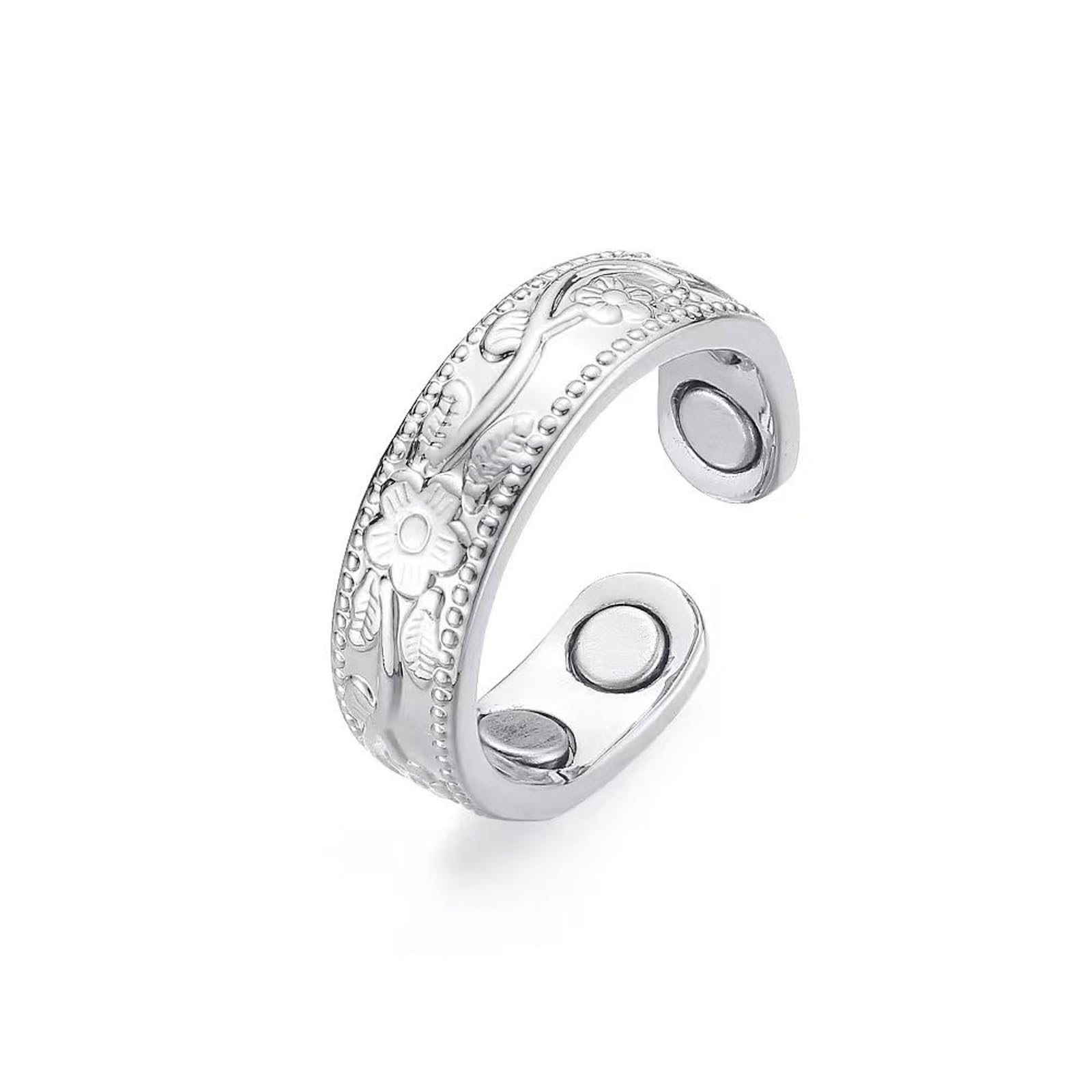 Novearring Fidget Anxiety Ring for Women Men Flower Thumb Ring Anxiety Relief Item Stress Relief Spring Dress Jewelry Gift