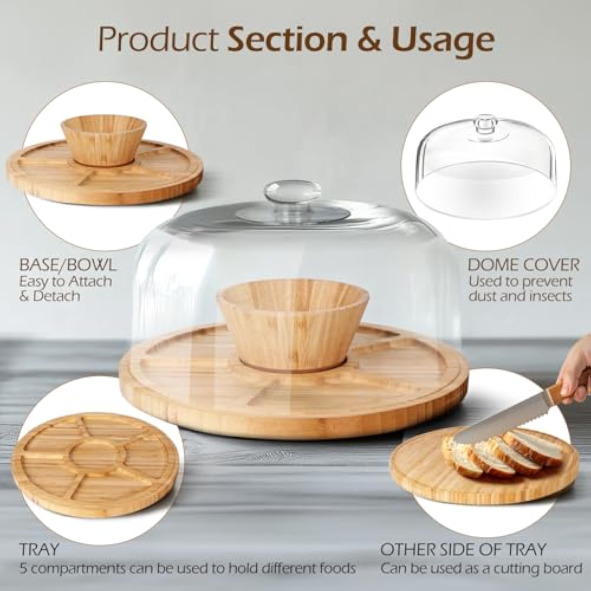Acrylic Cake Stand, Multifunctional Serving Platter