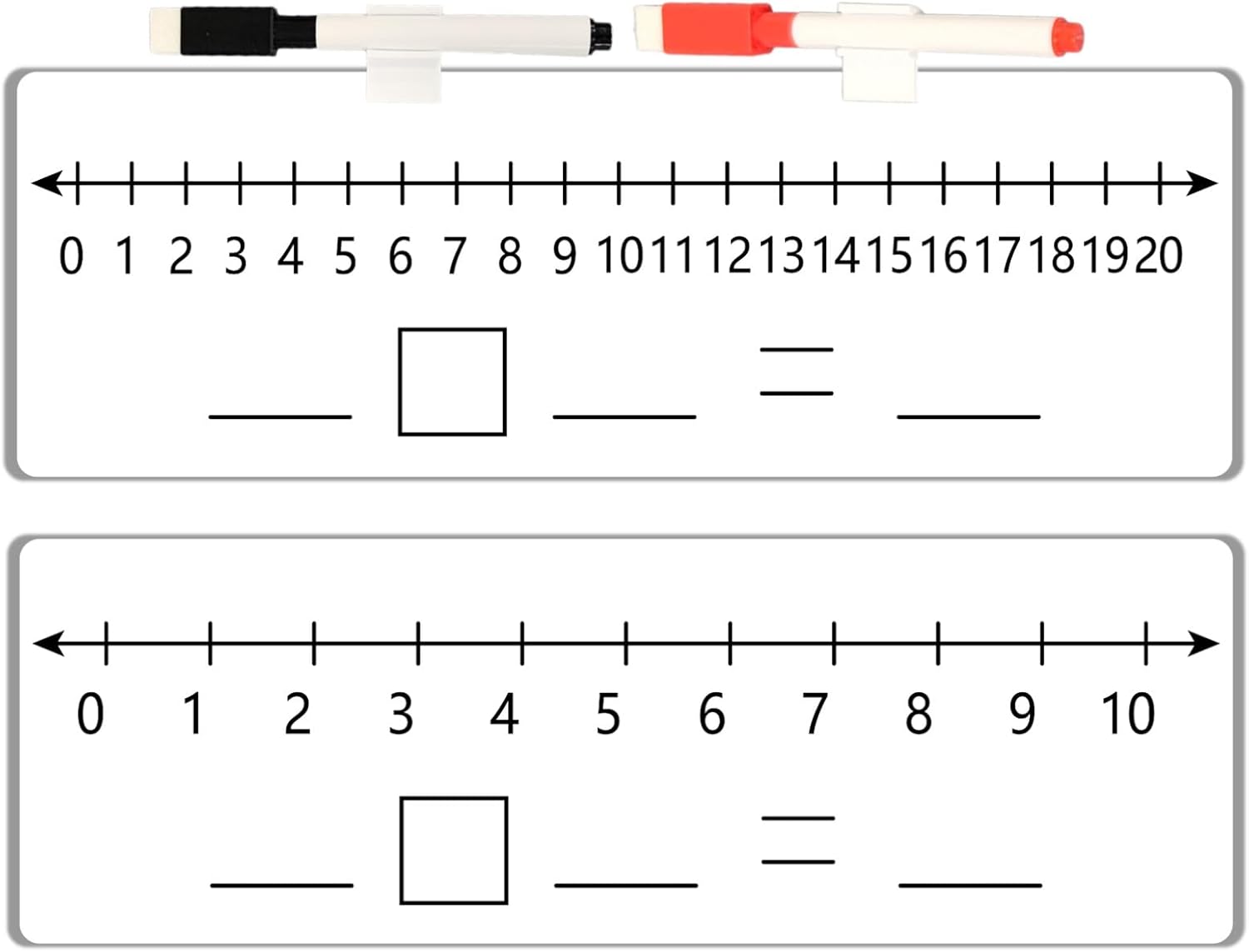 Small Dry Erase Number Line White Boards 4" x 12" Lapboard