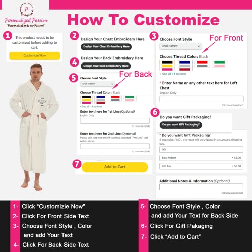 Plush Robe for Women and Men - His and Her Robes with Personalization Options - Super Soft Luxurious Spa Bathrobes4