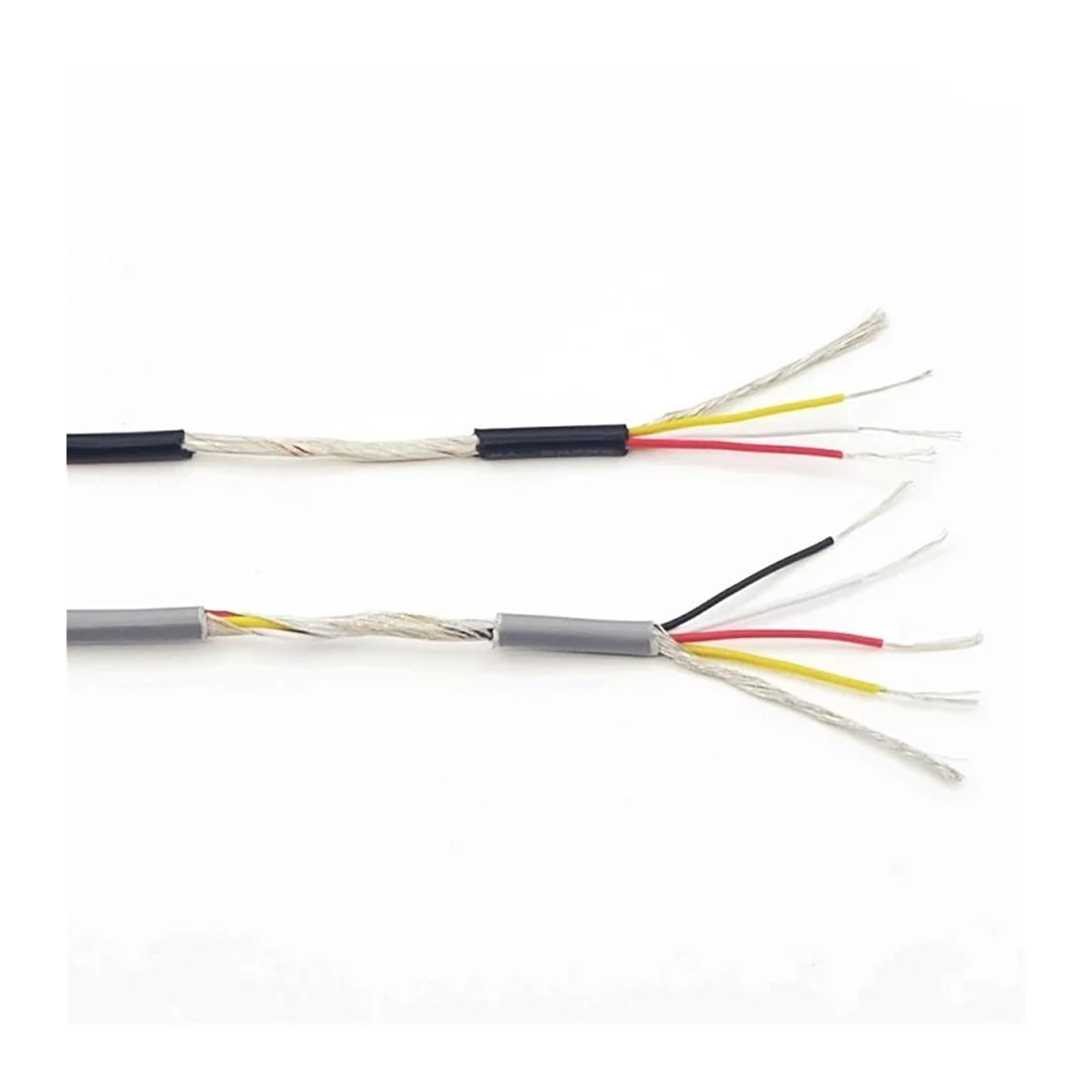 Kabel płaski Przewód kablowy, 10-metrowy ekranowany kabel audio do słuchawek 20-32 AWG 2-5 żył wielokolorowy PVC miedź(GRAY,22AWG X 10M-5CORES)