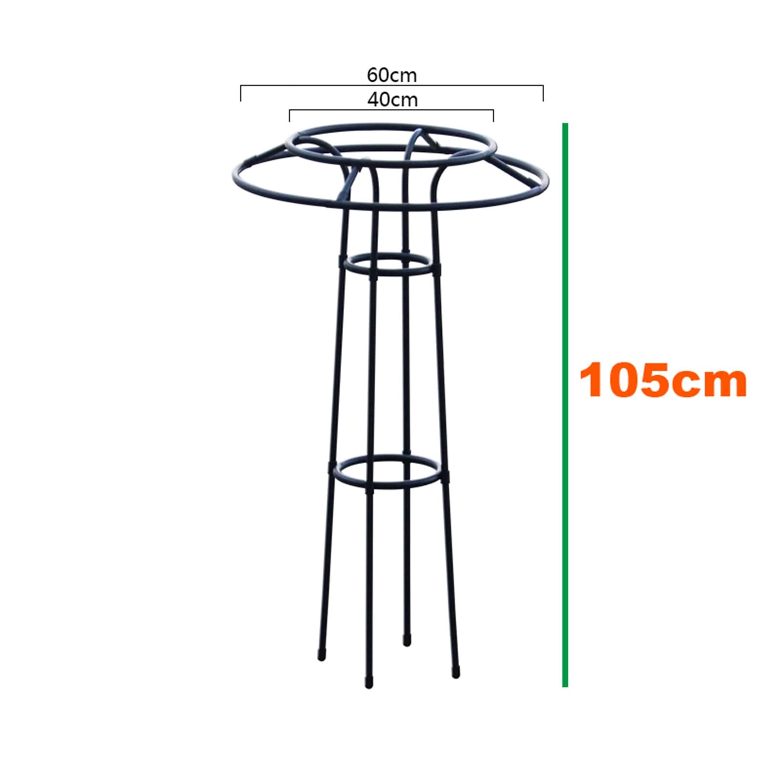 Ogrodowy obelisk krata do roślin pnących, metalowy wspornik dla róż, winorośli i jaśminu – 105 cm, 145 cm, 185 cm, konstrukcja parasola dla lepszego wzrostu
