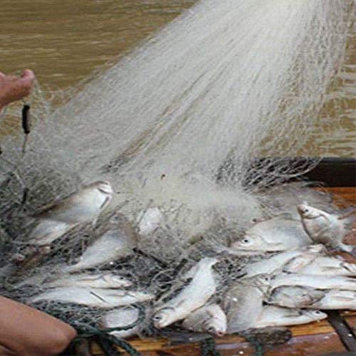 Foto von Wurfnetz Wurfnetz Fischen Fischernetz Angeln Cast Net Nylon Tragbaren Handgussfischnetz Salzwasser Fischen Fangnetz Für Köderfalle Weiß