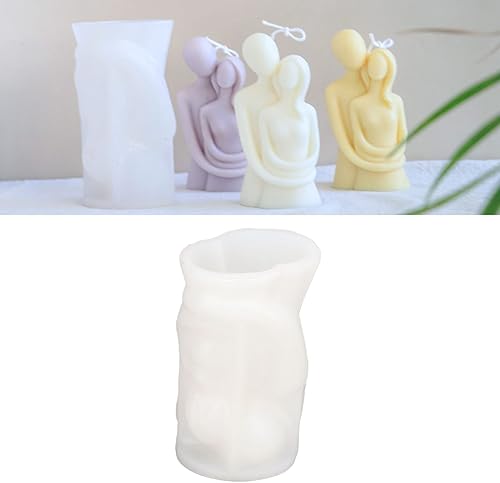 Azusumi Molde de vela para pareja molde de silicona 3D para abrazar para el día de San Valentín adornos de manualidades