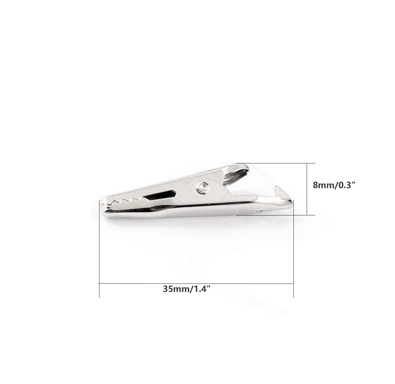 30 Pcs Silver Tone Alligator Clips Test Spring Clips Crocodile Clamps (Pack of 30)