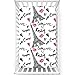 Paris Themed Fitted Crib Sheet,Standard Crib Mattress Fitted Sheet Ultra Soft Material-Baby Crib Sheets for Girl or Boy,28â€œ x52â€œ,White Black Pink