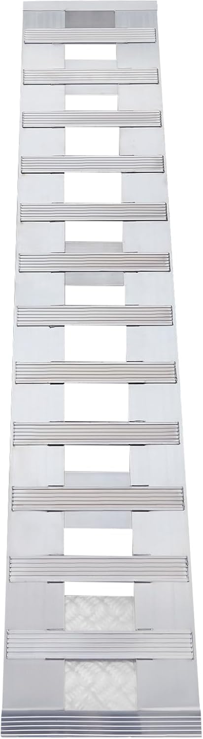 Aluminum Trailer Ramps, 72''x15'' 6800Lbs Heavy Duty Loading Ramp with Top Hook Attaching End for Pickup Trucks Truck Bed Arched Ramps(72"x15")