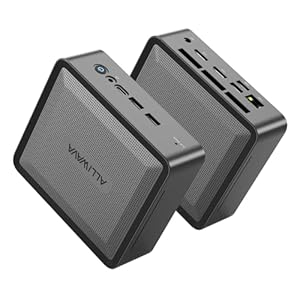 ALLIWAVA U58 Mini PC AMD Ryzen 7 5825U 16GB DDR4 512GB NVME SSD (8C/16T, bis zu 4.5 GHz), WiFi 6E & BT5.2, 2X HDMI & USB-C Dreifacher 4K60Hz-Ausgang, Home-Büro und Multimedia Computer