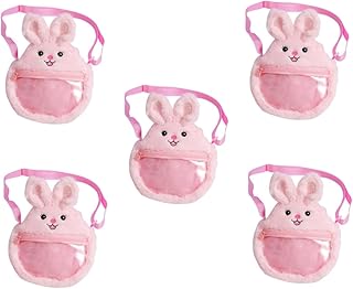 5 Peças Bolsa Mensageiro De Coelho Bolsa De Moedas Para Meninas Bolsas De Ombro De Coelho Bolsa De Coelho Fofo Carteira De Moedas Fofa Bolsa De Ombro De Animal Fofo Bolsa De Mão