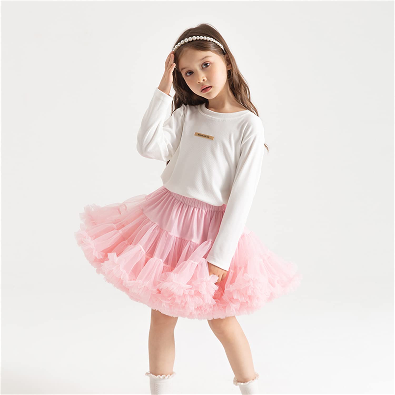 Infant Baby Girl's Fluffy Tutu Skirt Toddler Tulle Birthday Party Tiered Princess Tutu Pettiskirt