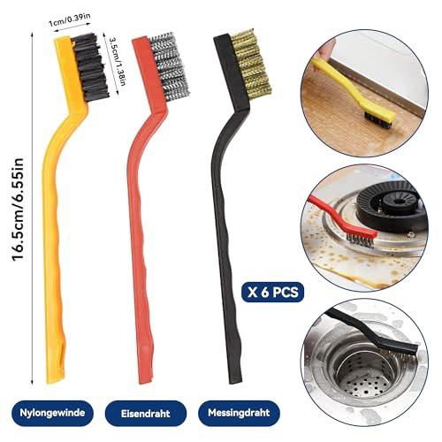 Image of 14 Pcs Crevice Cleaning Brush, Cleaning Brushes for Small Spaces, Multifunctional Cleaning Tools, Bathroom Crevice Gaps Cleaning Brush for Home Bathroom, Kitchen, Window