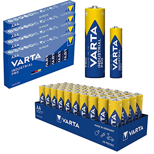 Varta Batterie Set 40 Stk AA Mignon + 40 x AAA Micro Alkaline Industrial Quality