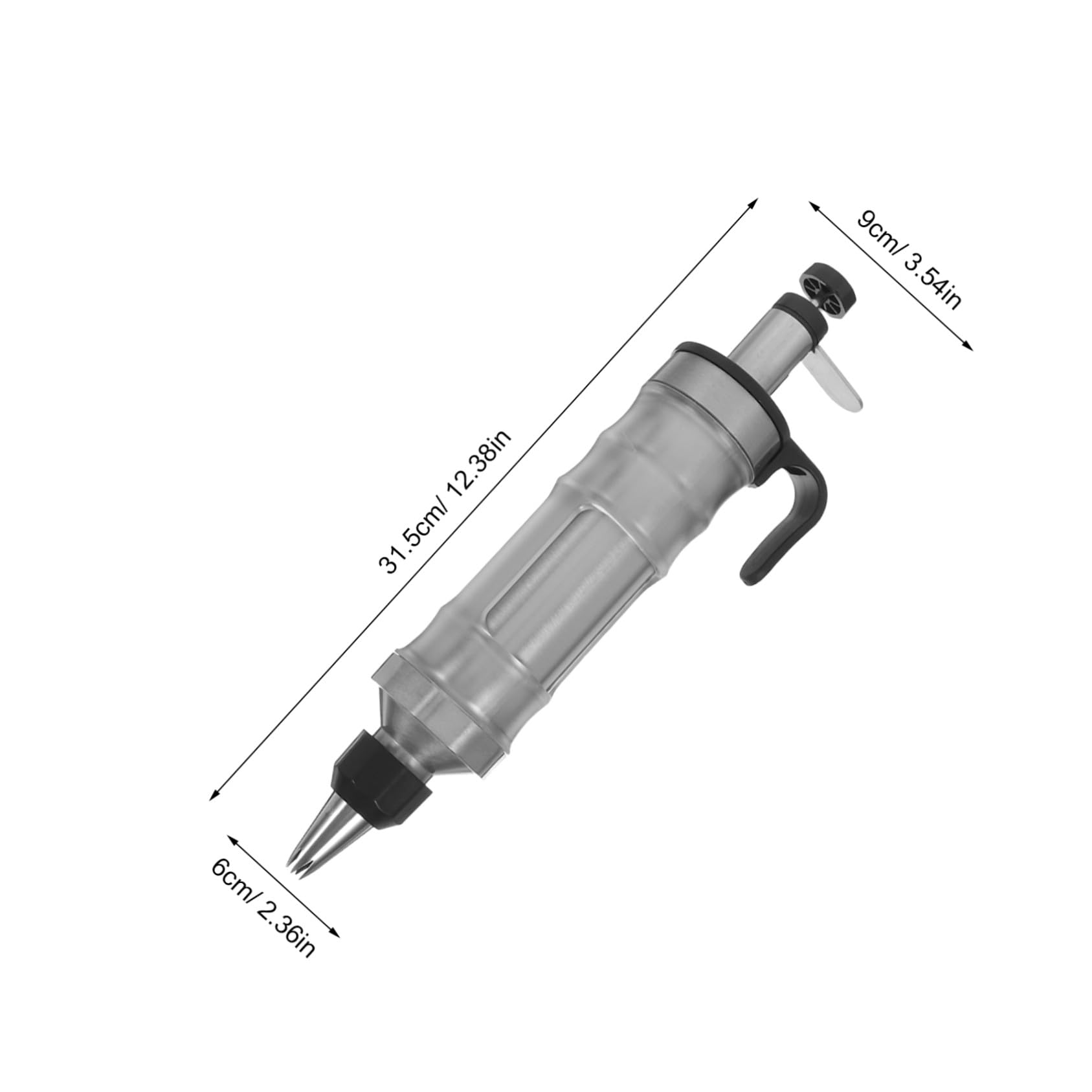 Didiseaon Edelstahl Backutensil Garnierspritze mit Zubehör für Kuchen Dekorieren Torten Zubehör Profi Multifunktionale Cremespritze für Cupcakes Donuts Kekse
