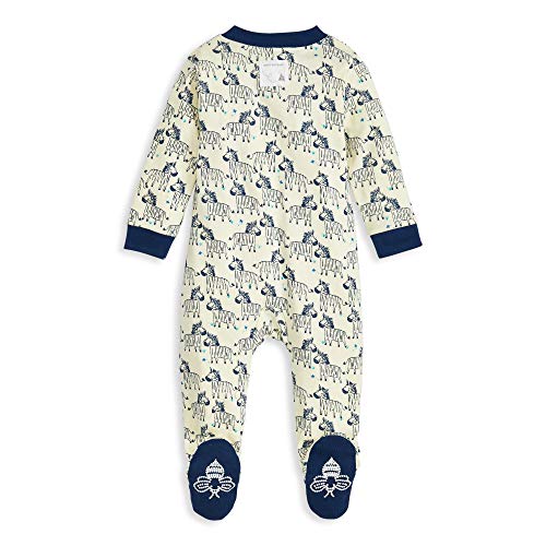 Image of Burt's Bees Baby unisex-baby Sleep & Play, Organic One-piece Romper-jumpsuit Pj, Zip Front Footed Pajama