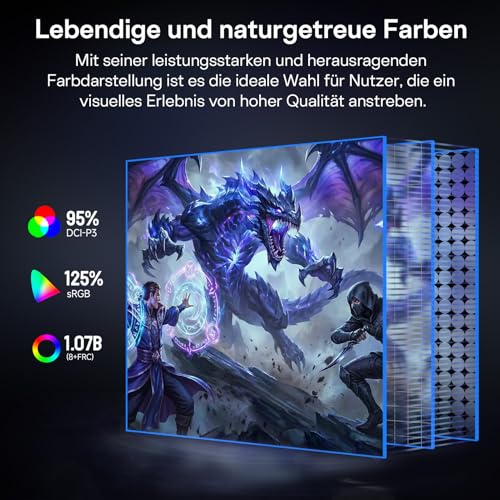 HKC 27 Zoll Gaming Monitor 200Hz(Oc 220Hz) QHD IPS Bildschirm 220Hz HDR400 – Ansicht 5