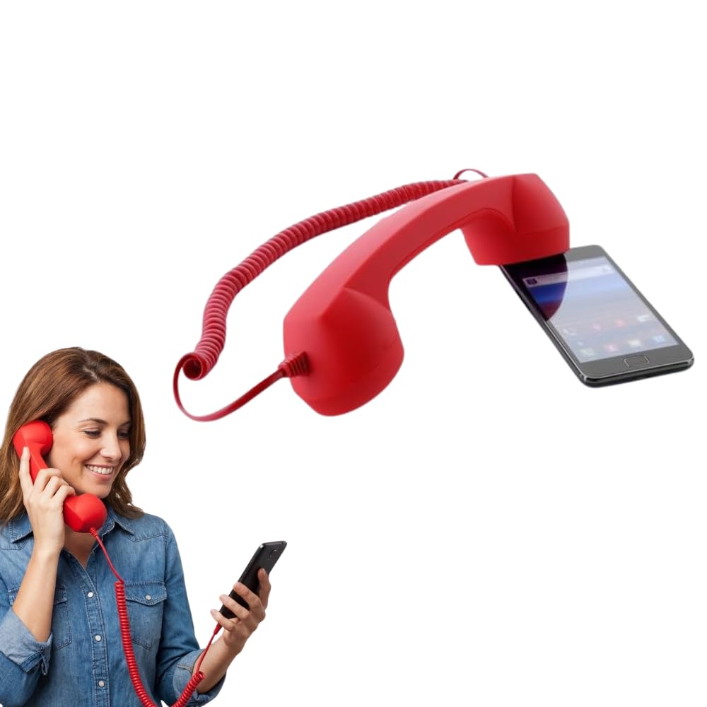 Drumstone (𝐒𝐩𝐞𝐜𝐢𝐚𝐥 𝟏𝟓 𝐘𝐞𝐚𝐫𝐬 𝐖𝐚𝐫𝐫𝐚𝐧𝐭𝐲) Retro Style Phone Handset with 3.5mm Jack – Universal Wired Receiver with HD Speaker & Mic, Compatible with Smartphones, Tablets & Mobile-image-43