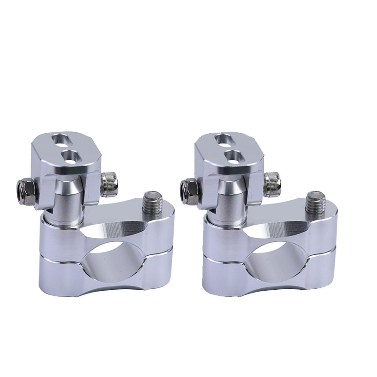 Headlight Bracket Mount Universal Motorcycle Spotlight Mount Bracket Bumper Modified Headlight Stand Clip Clamp Flashing Light Support(26-32mm Silver 1Pair)