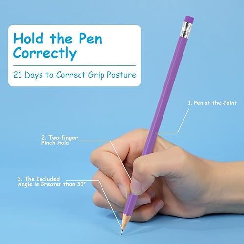 Miniatura 2 de AUAUY Bolígrafo perlado (con punta de borrador arcoíris), paquete de 12