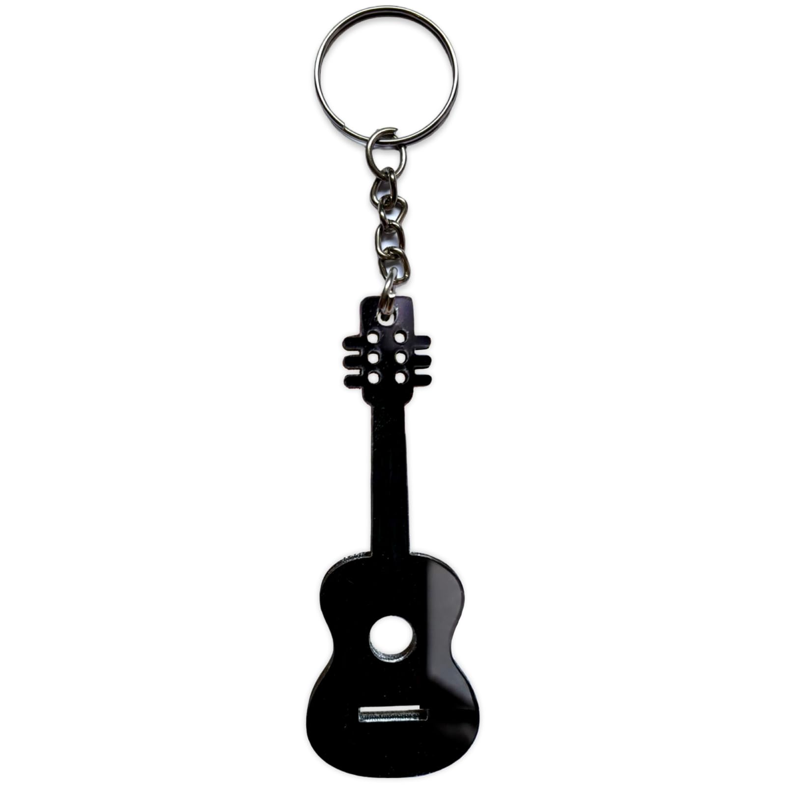 Black High Gloss Acrylic Guitar Keychain (3 Inch) | Premium Music Lover Gift Key Ring | Stylish Bag Charm, Car Keychain & Accessories for Guitarists | Made in India-image-22