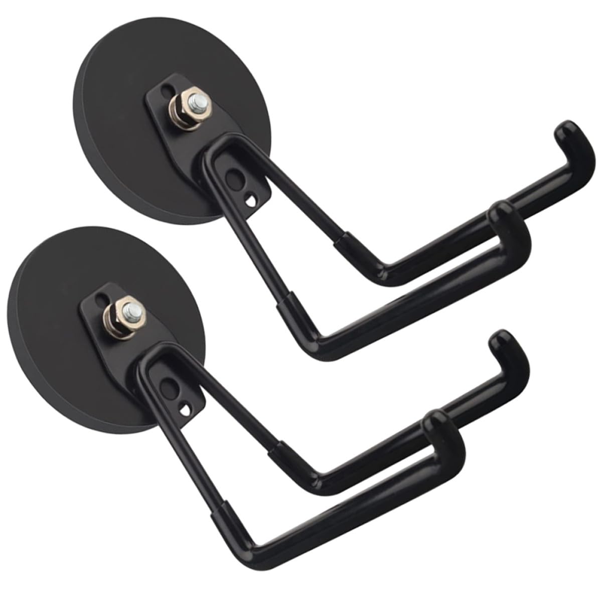 Magnetische Garagenhaken Starke Magnethaken 2 Stück aus Eisen und Pvc Vielseitig und Robust für Werkzeug und Gartengeräte für Keller und Garten