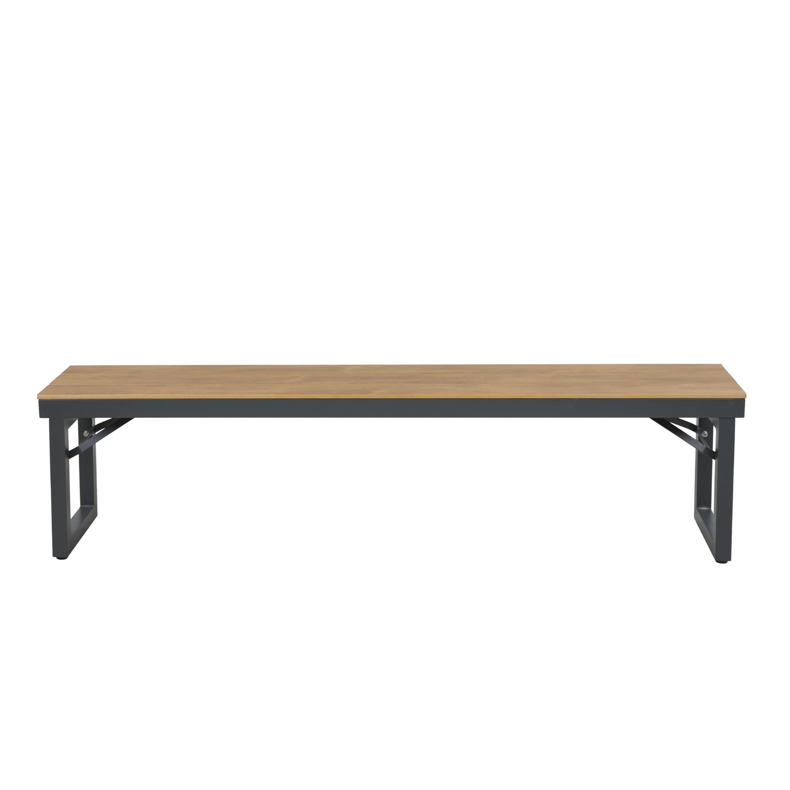 AXI Chianti Salon De Jardin avec Table Et 2 Bancs en Anthracite/Marron pour 6-8 Personnes | Bois avec Banc Aluminium/Polywood