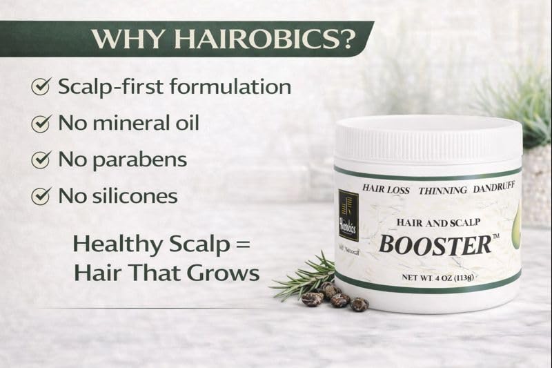 Miniatura 7 de Hairobics - Potenciador de cabello y cuero cabelludo, producto natural para el crecimiento del cabello delgado, cuero cabelludo seco y bordes,