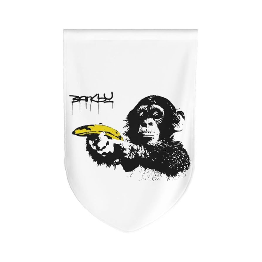 バンクシー　チンパンジー　バナナ Amazon.co.jp: ガーデン 旗 バンクシー Banksy チンパンジー