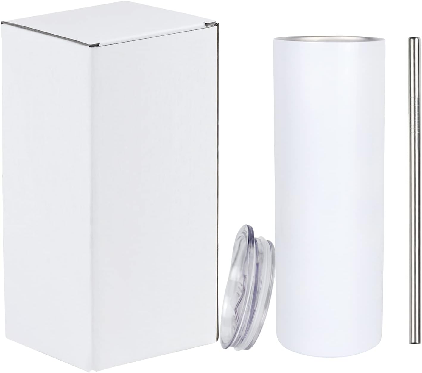 Sublimation Tumbler 30oz Skinny Straight, Stainless Steel Tumbler Double Wall, Slim Insulated Tumbler for Travel Mug for Heat Press Printing 4 Pack - Image 5