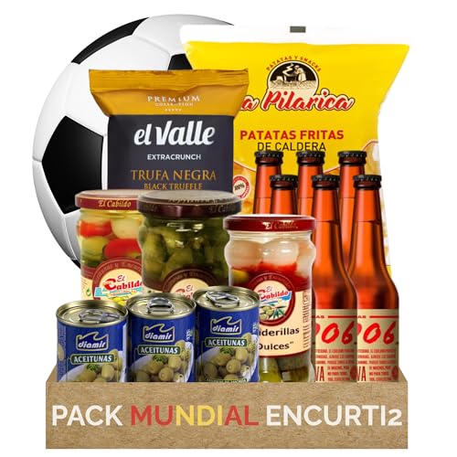 IAMI Caja Gildas y Cerveza 4-6 | Encurtidos, Papas y 6 Tercios 33 cl