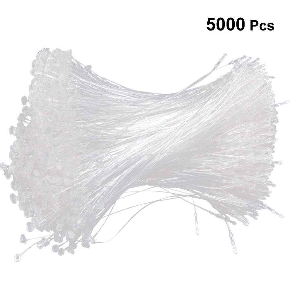 STOBOK Fascette Di Plastica Autobloccanti Per Etichettare Abbigliamento 8 cm 5000 Pezzi Perni Di Sicurezza Loop Per Appendere Tag E Elementi Di Fissaggio Per Scarpe Calze E Gioielli