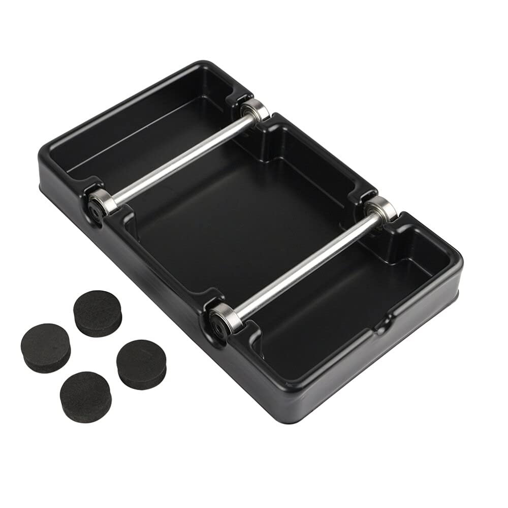 Lysee 3D Printer Parts & Accessories - 3D Printer Accessories Filament Spool Holder Shelves Supplies Material Tray Rack for Prusa I3 MK2.5S/MK3S MMU2S (Black) - (Size: 20x8cm, Color: Black)