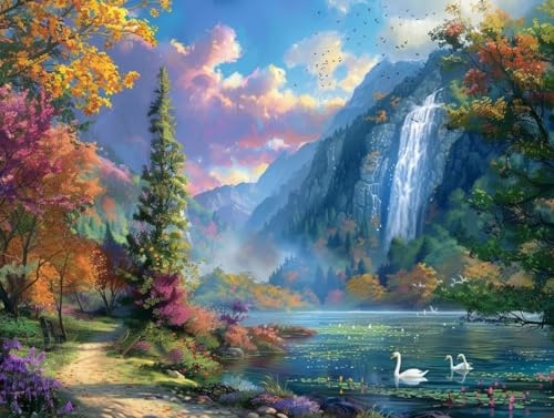 Diamond Painting Adulte pour Salon Grand Format Paysage Nature