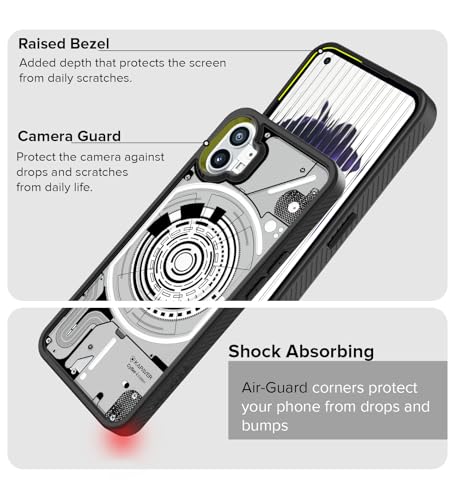 Image of KAPAVER Cyber-i Edition Back Cover Case for Nothing Phone 1 - Black [CyBer-01]