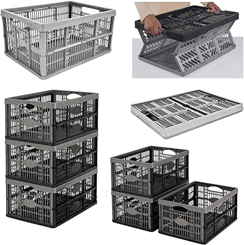 HOMION Folding Storage Crates 32L (Pack of 5)